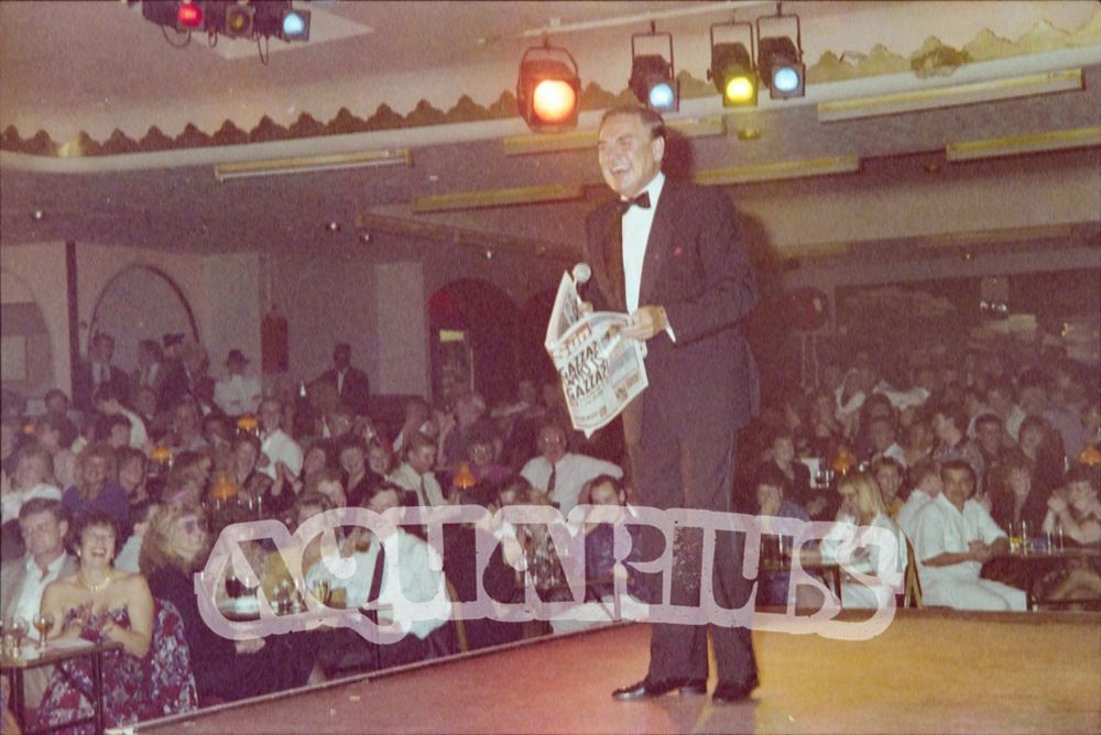 Bob Monkhouse on stage