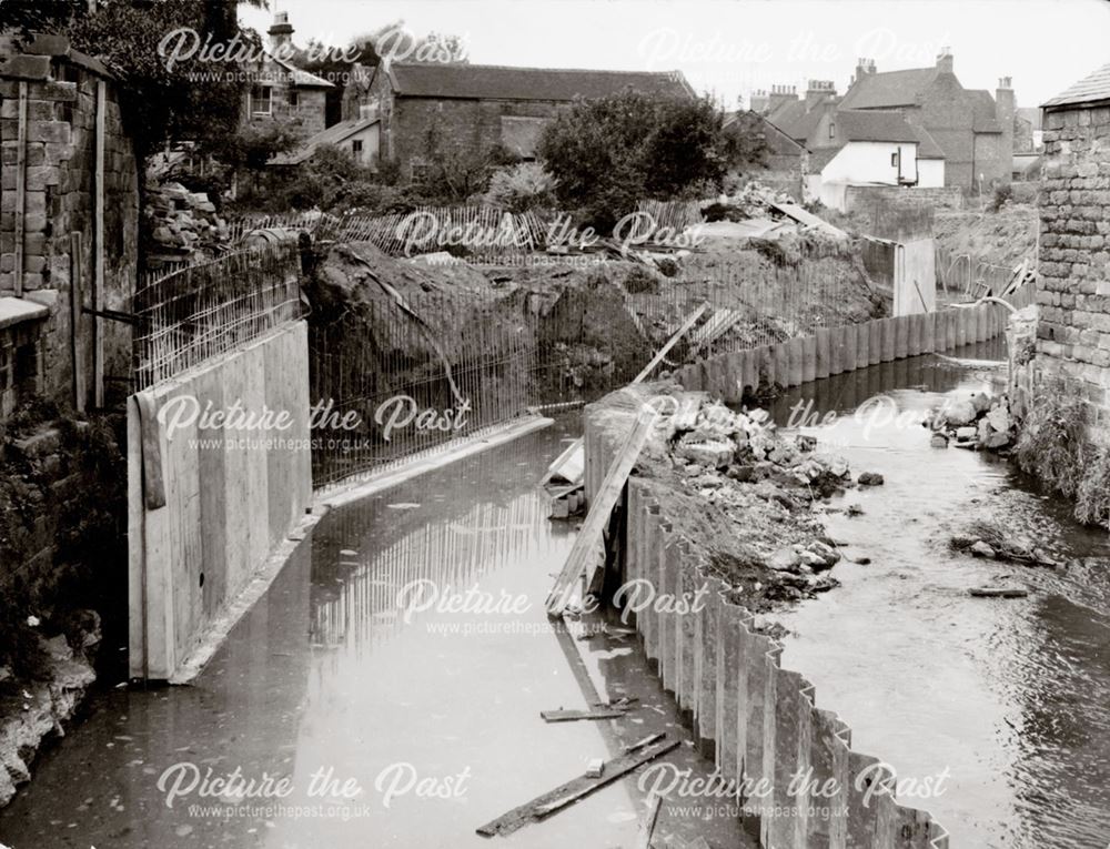Ecclesbourne River Flood Prevention Scheme, Tamworth Street, Duffield, 1972