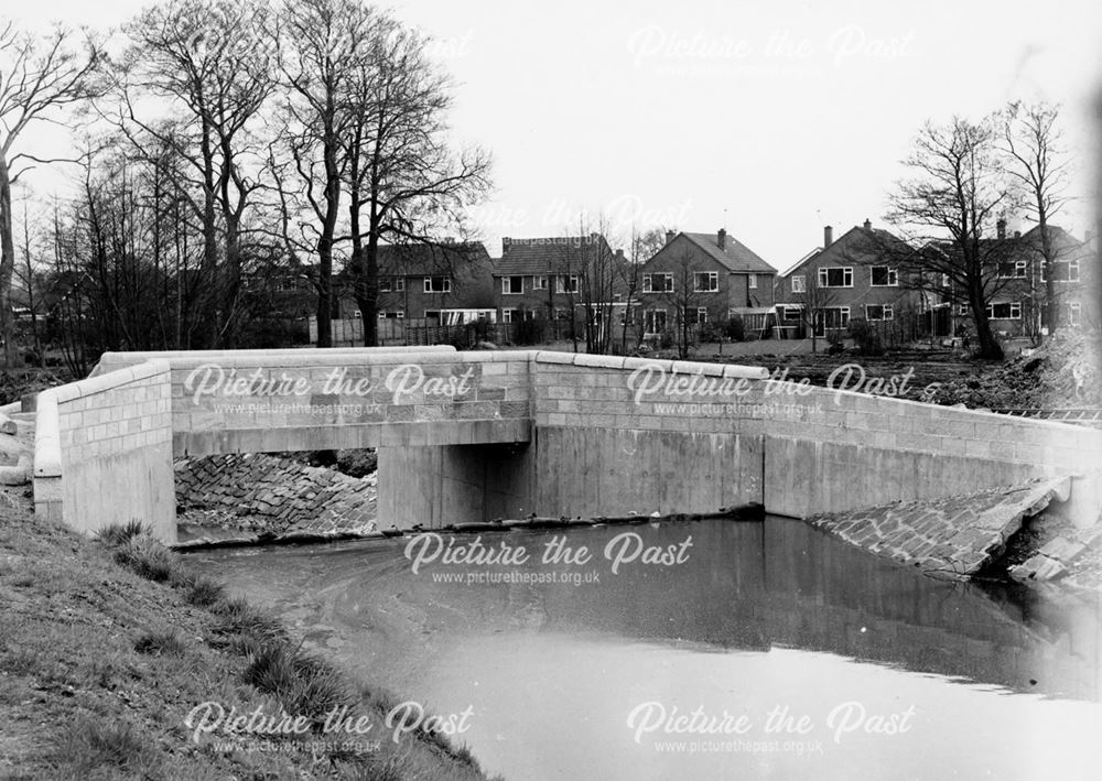 Ecclesbourne River Flood Prevention Scheme, behind Park Road, Duffield, 1972