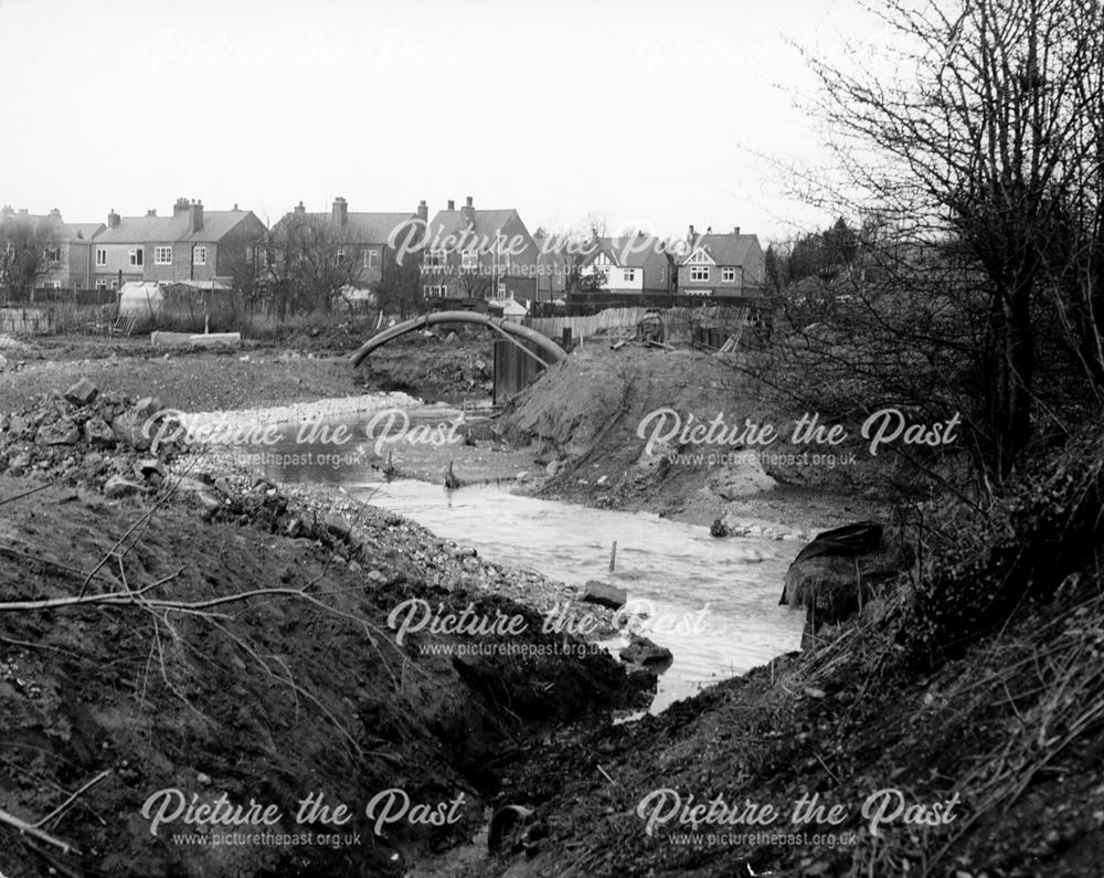 Ecclesbourne River Flood Prevention Scheme, Cockpit Lane, Duffield, 1972