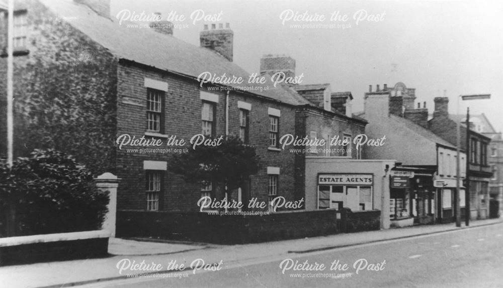 Estate Agents, the Old Maternity Home and Dilks Hairdressers, Grovesnor Road, Ripley, 1960s