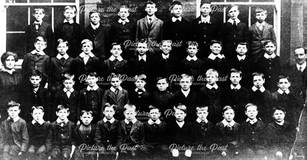 Standard Class V, Church of England Boys School, Church Street, Riddings, 1918