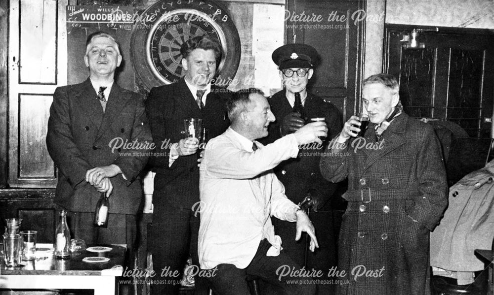 Darts Team for the Coronation, New Inn Pub, Bullock Lane, Riddings, 1953