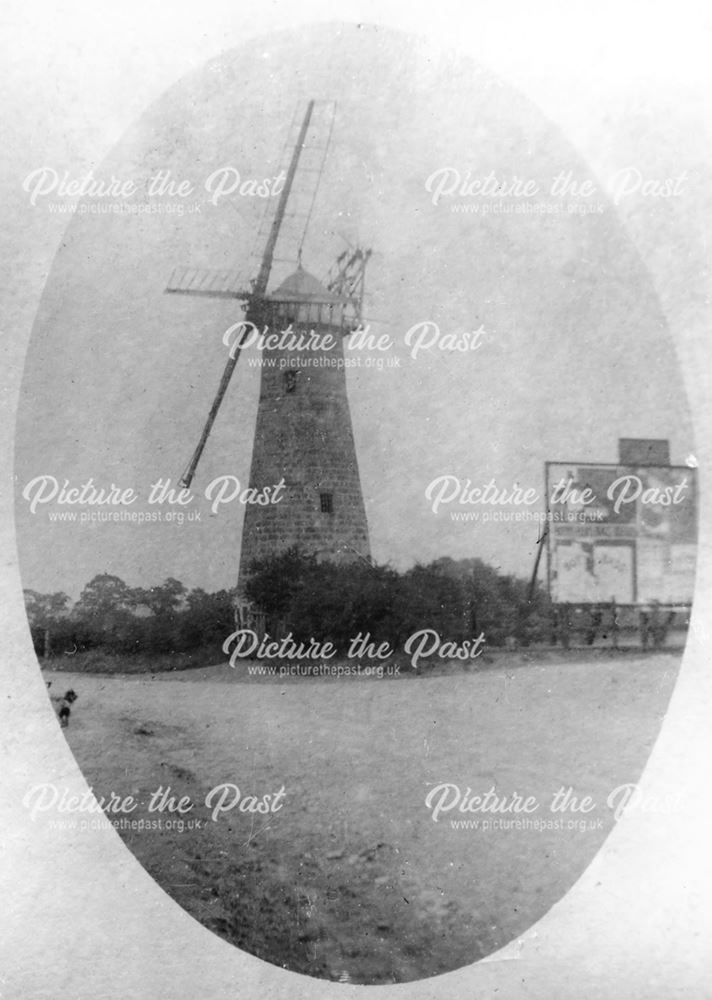 Peasehill Windmill, off Waingroves Road and Steam Mill Lane, Ripley, c 1900