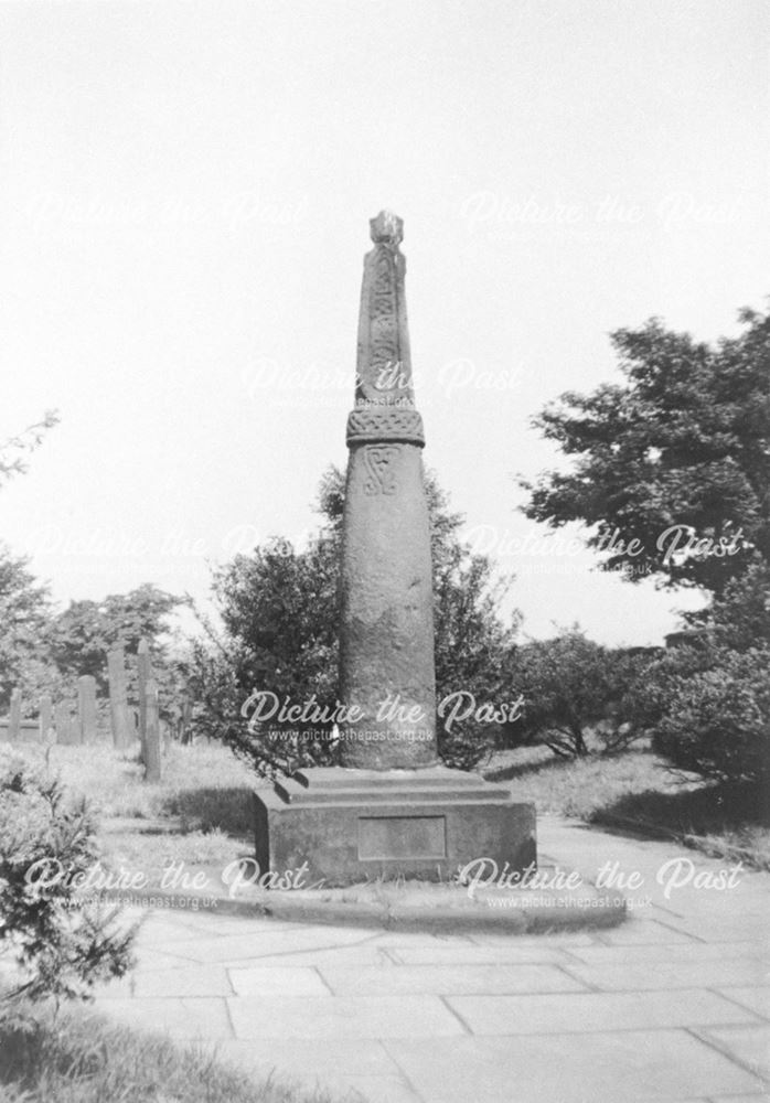 Saxon cross shaft, Church of St Edward the Confessor, Leek, 1950s