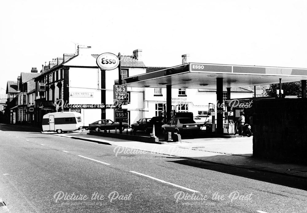 The Lion Hotel and Esso petrol station in Bridge Street