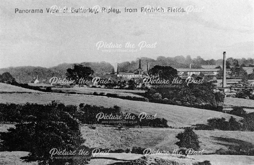 Panoramic view of Butterley from Pentrich Fields