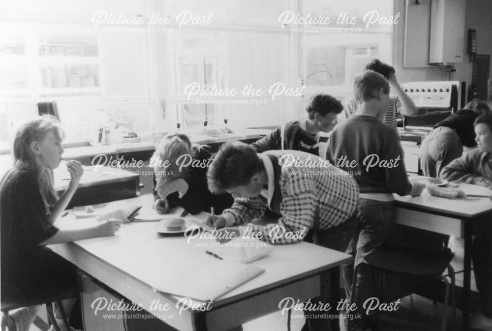 Cookery class, Aldercar School