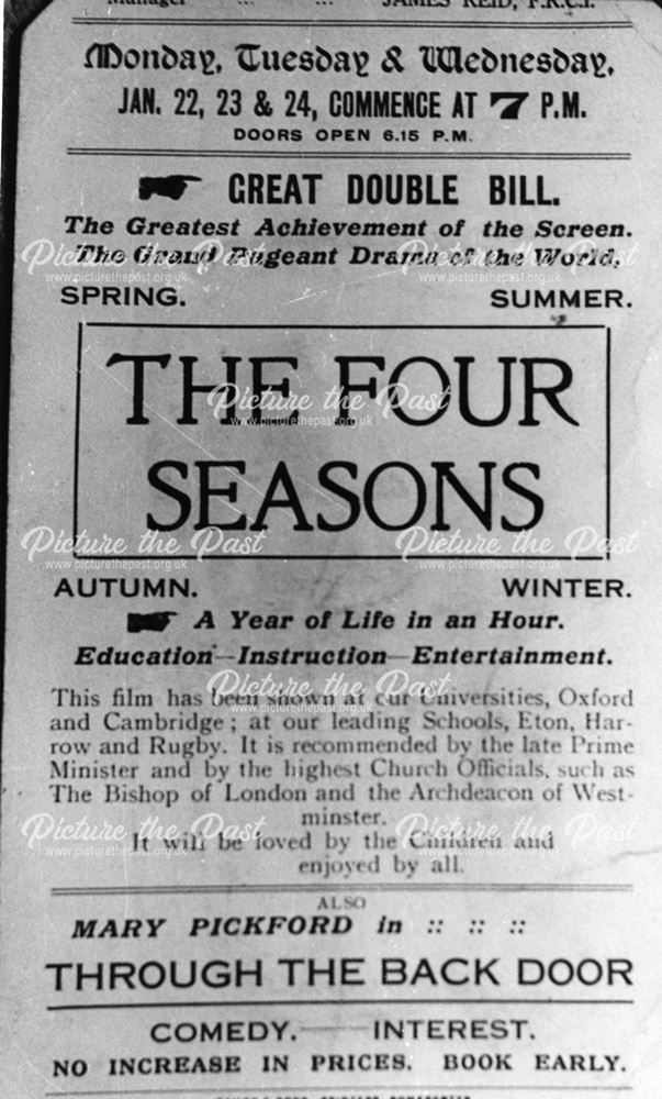 Poster for film ' The Four Seasons' c1919