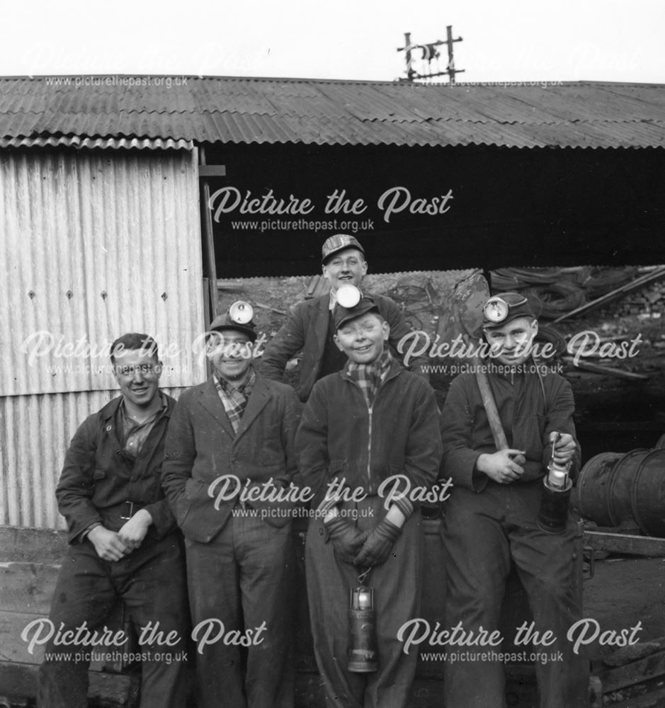 Maintenance workers at Harshay pit c1955