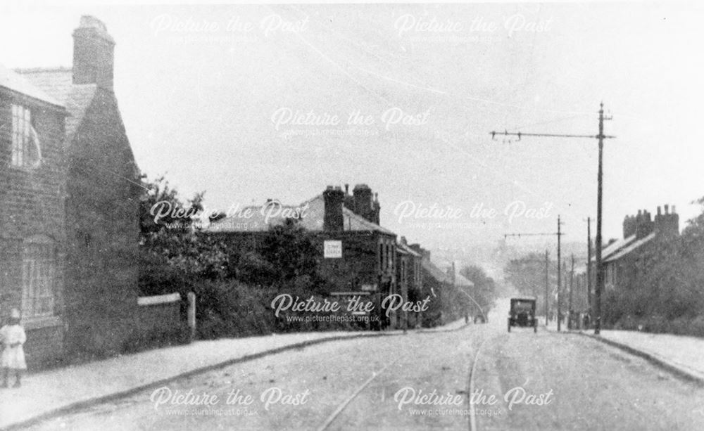 Nottingham Road, showing the tram lines c1910