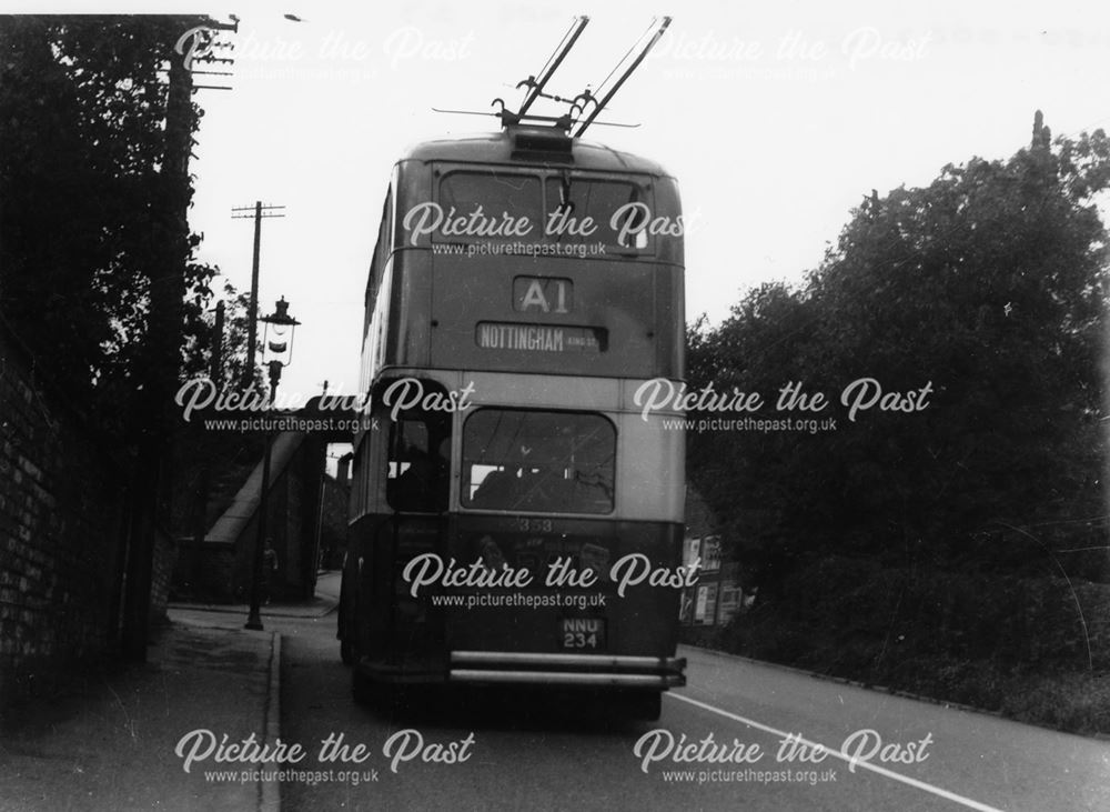 Last day of trolley buses 1953