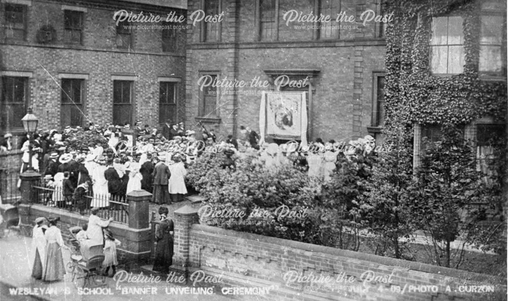 Wesleyan School 'banner unveiling ceremony' 1909