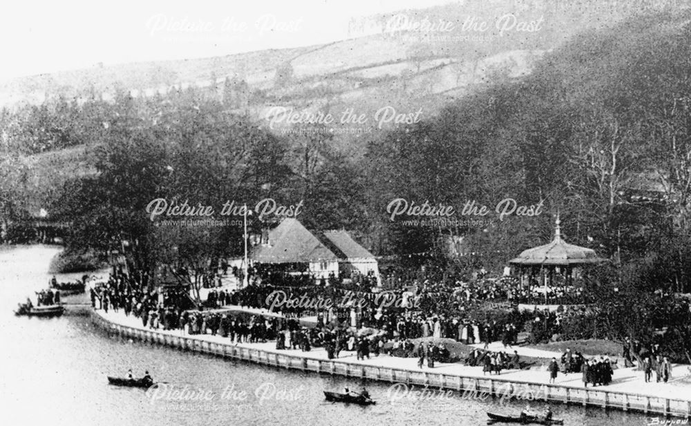 The River Gardens Belper at holiday time c1900's