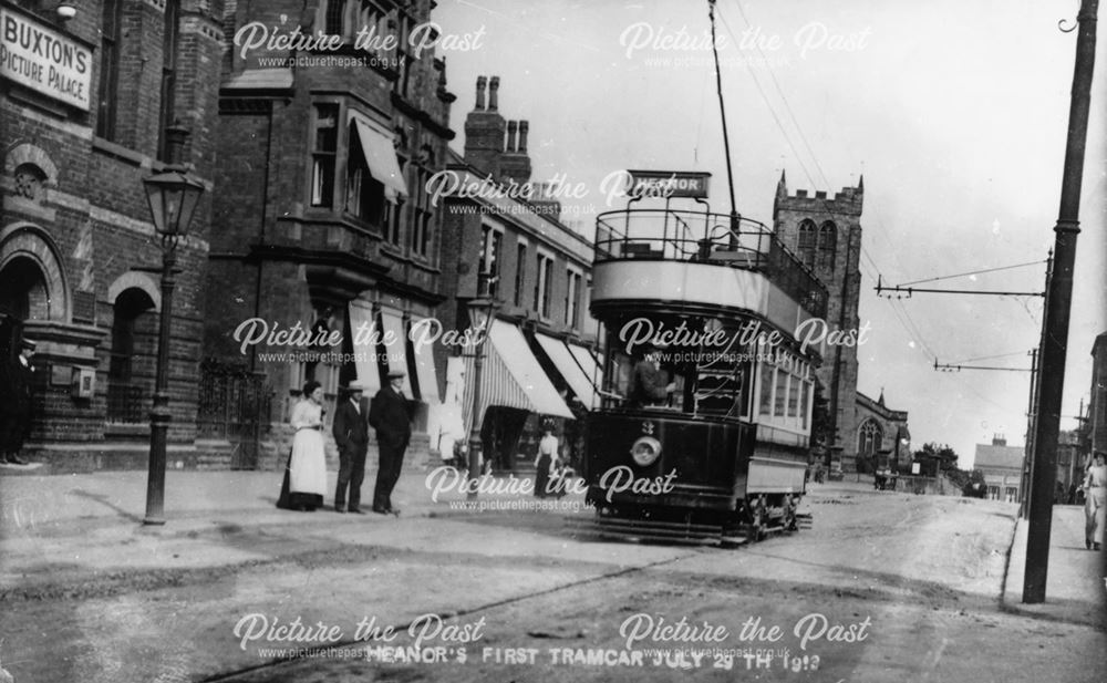 Heanor's first tramcar, July 29th 1913
