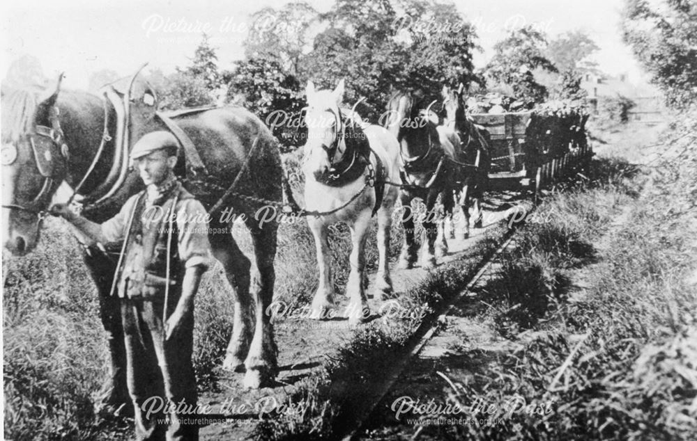 Little Eaton Tramway horse train 1908