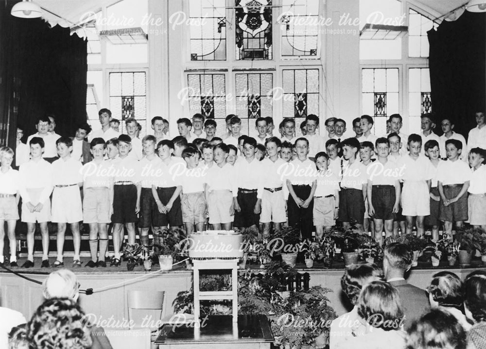 County Senior Boys School Choir in the School Hall