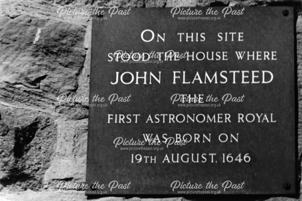 Plaque commemorating John Flamsteed's birthplace