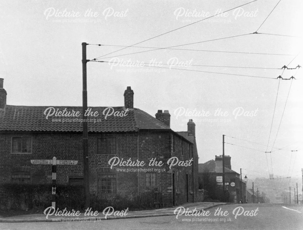 Old houses on the corner of Heanor Road and Nottingham Road.