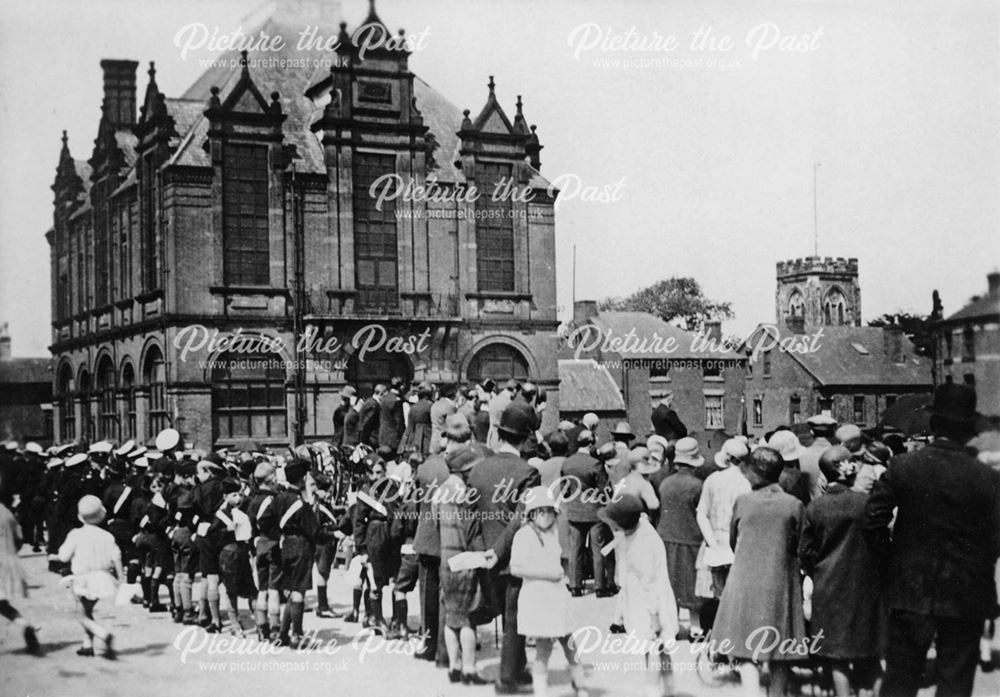 Ripley United Sunday Schools Demonstration, Market Place, Ripley, 1929