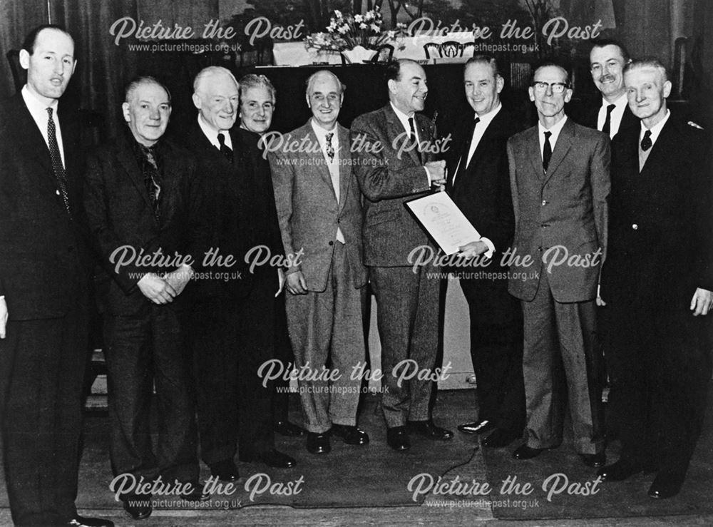 Long Service Awards, Butterley Company, Butterley Hill, Ripley, 1950s?