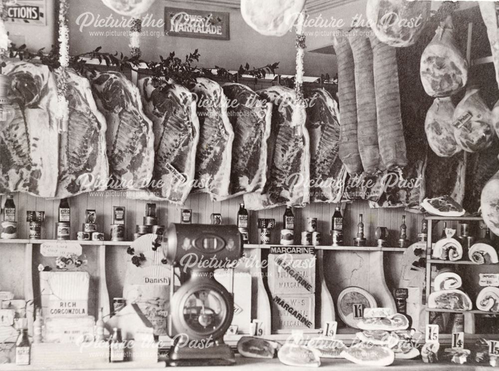 Interior of Ripley Co-Op Butcher's,c 1910-20