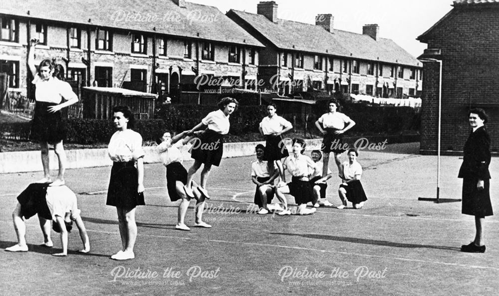 Somercotes Girls Training Corps performing in Birmingham, c 1948