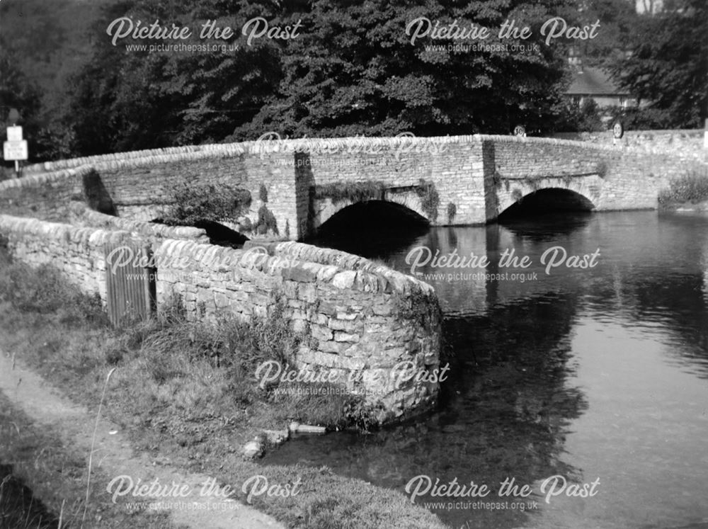 The Sheepwash Bridge at Ashford In The Water, 1966