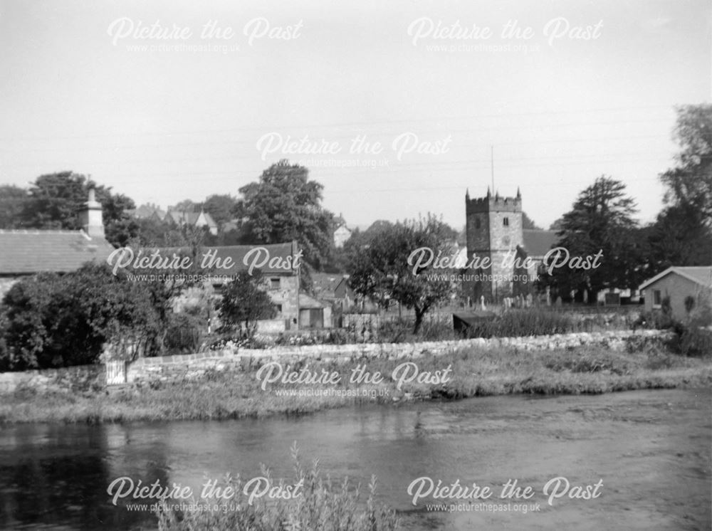 The River and Church at Ashford In The Water, 1966