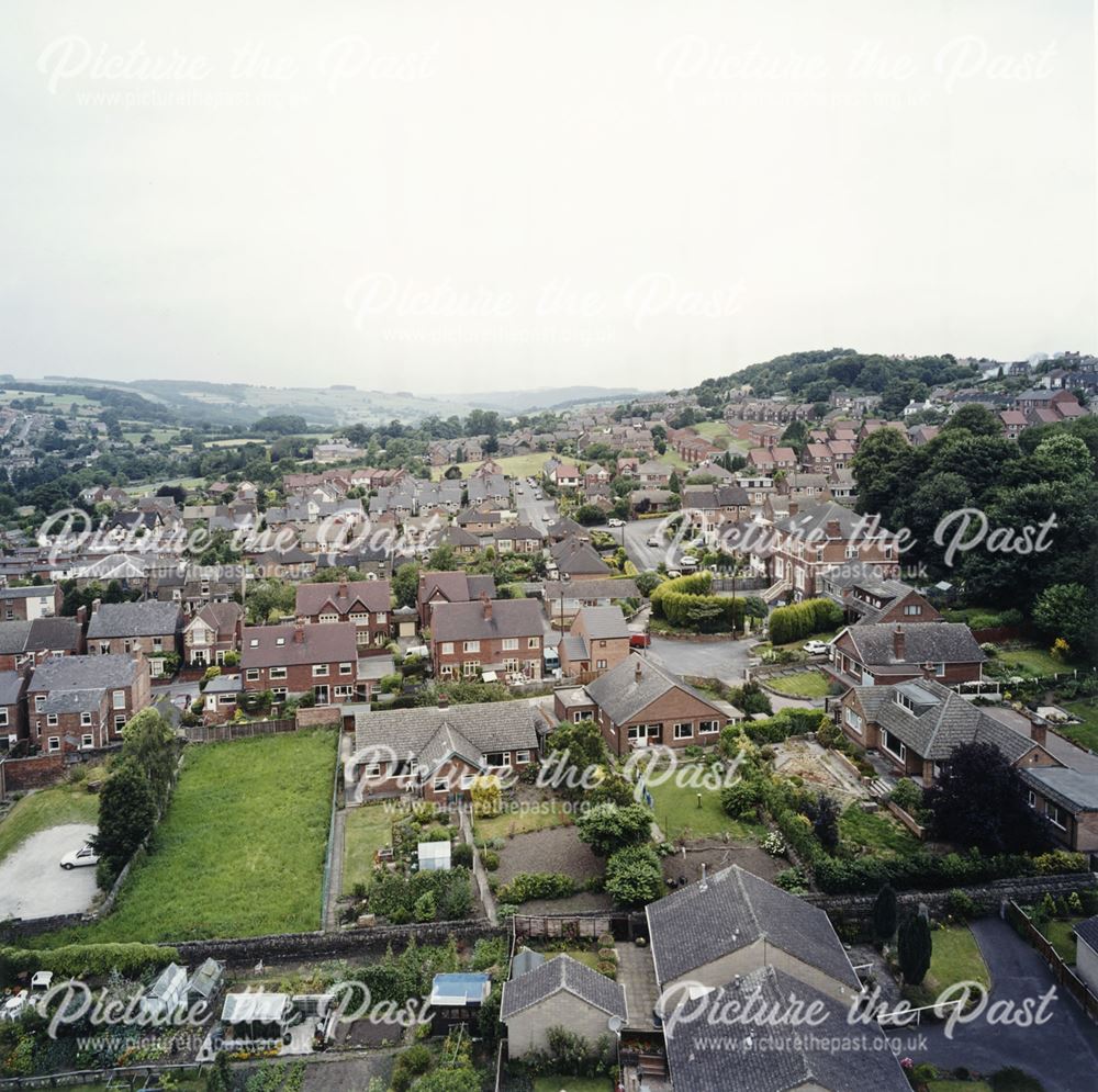 View North from St Peter's Church, Belper, c 1995