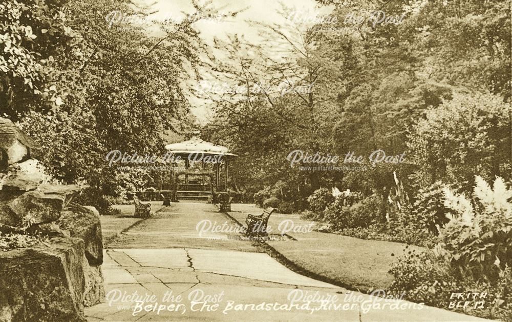 The Bandstand at the River Gardens Belper, c 1920