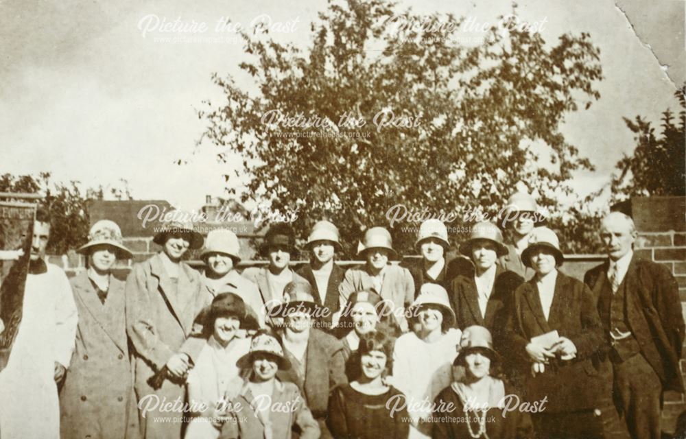 Ladies at St Swithin's, Holbrook Road, Belper, c 1925