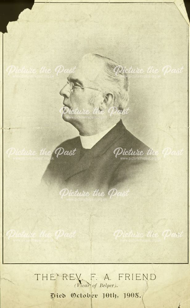 Revd F. A. Friend, Vicar of Belper, c 1900