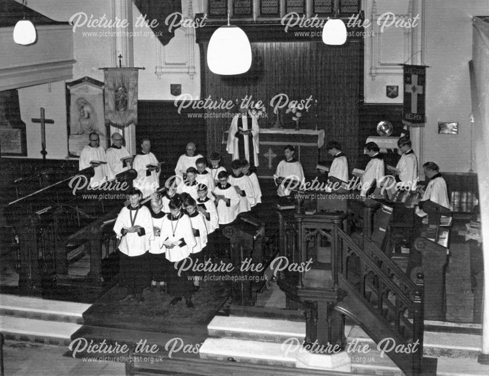 St. Peter's Church Choir, Belper, c 1955