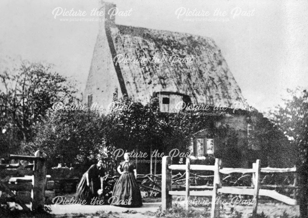 Thatched Cottage on Vicarage Lane, Duffield, c 1900