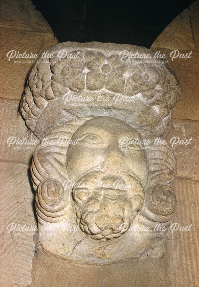 Corbel Stone, North Wall, North Aisle C12-13th, St Alkmund's Church, Church Drive, Duffield