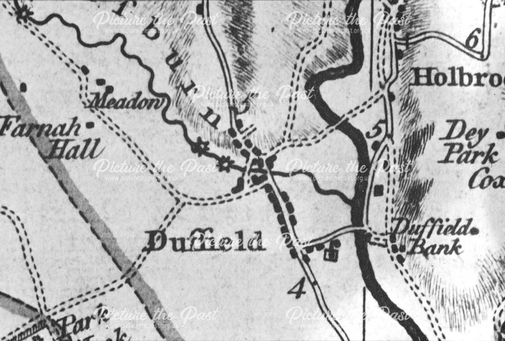 Burdett's Map (large magnification), Duffield, 1762-67