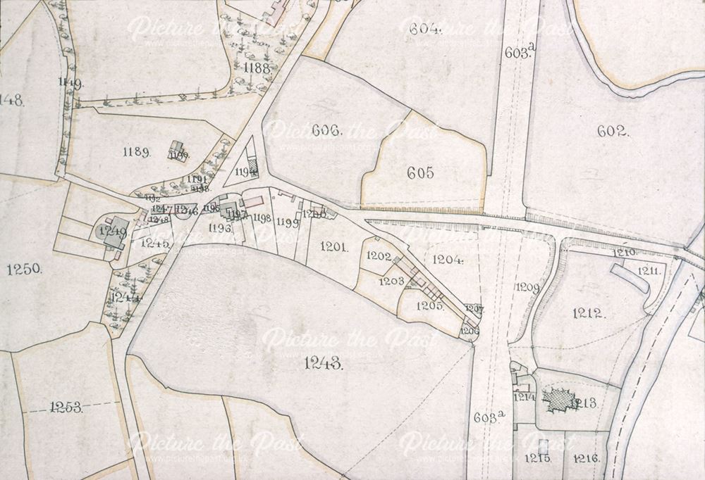 1840 Survey Map of South end of Duffield Village