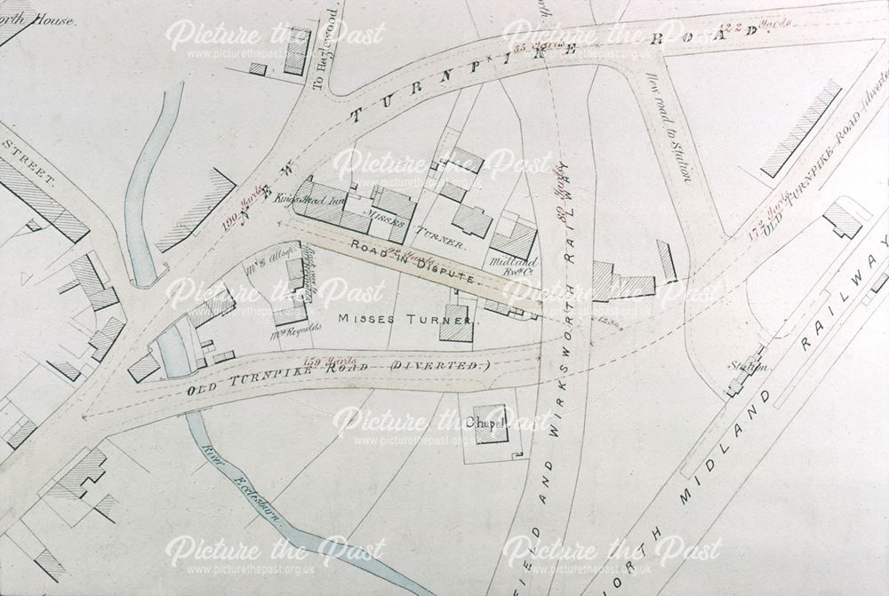 Centre of Duffield Village - Wirksworth Line, post 1840