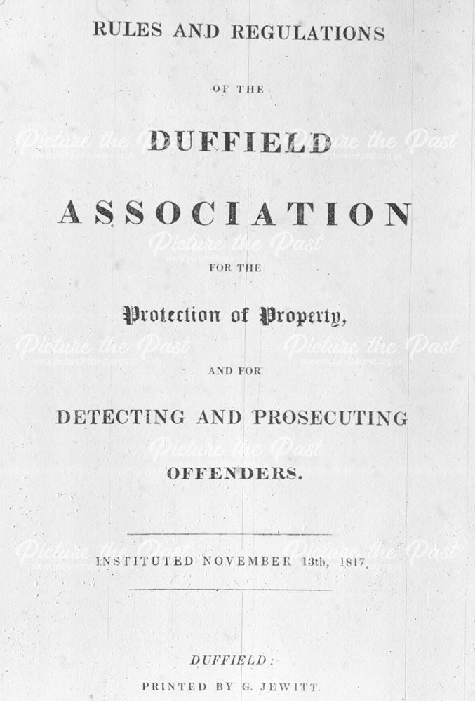 Duffield Association for protection of Property, 1817
