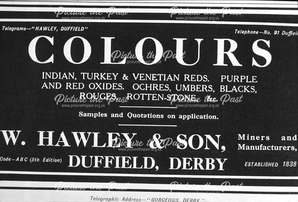 Hawley's Colour Works - Advertisement, Duffield