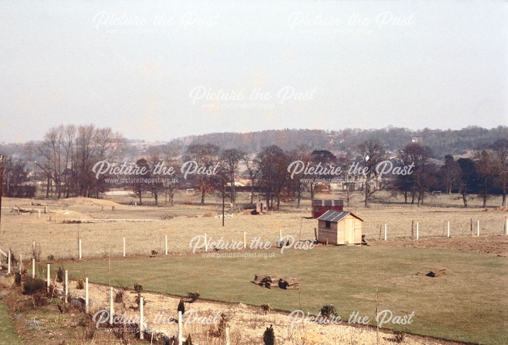 Hall Farm and Meadows before Development, Duffield, 1962