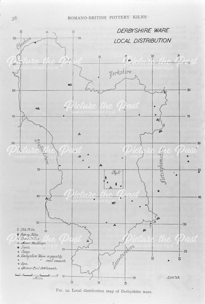 Distribution of Derbyshire Ware