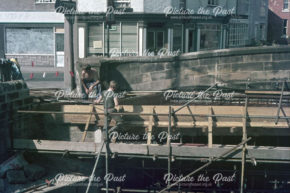 Ecclesbourne Flood Scheme, bridge over River Derwent, Town Street, Duffield, 1974-76