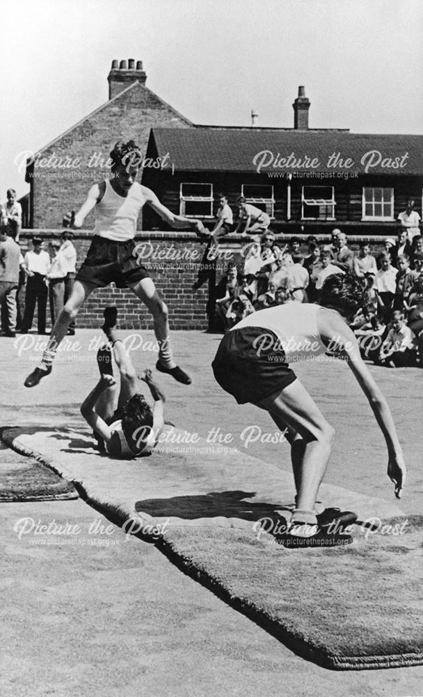 Open Day Gymnastics at Ripley County Senior Boys School, 1953