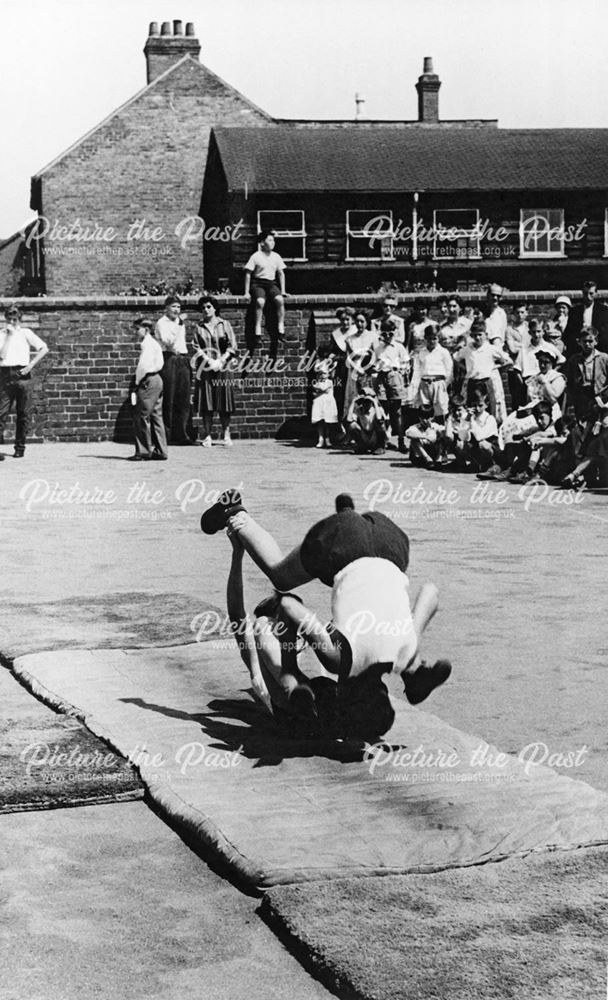 Open Day Gymnastics at Ripley County Senior Boys School, 1954