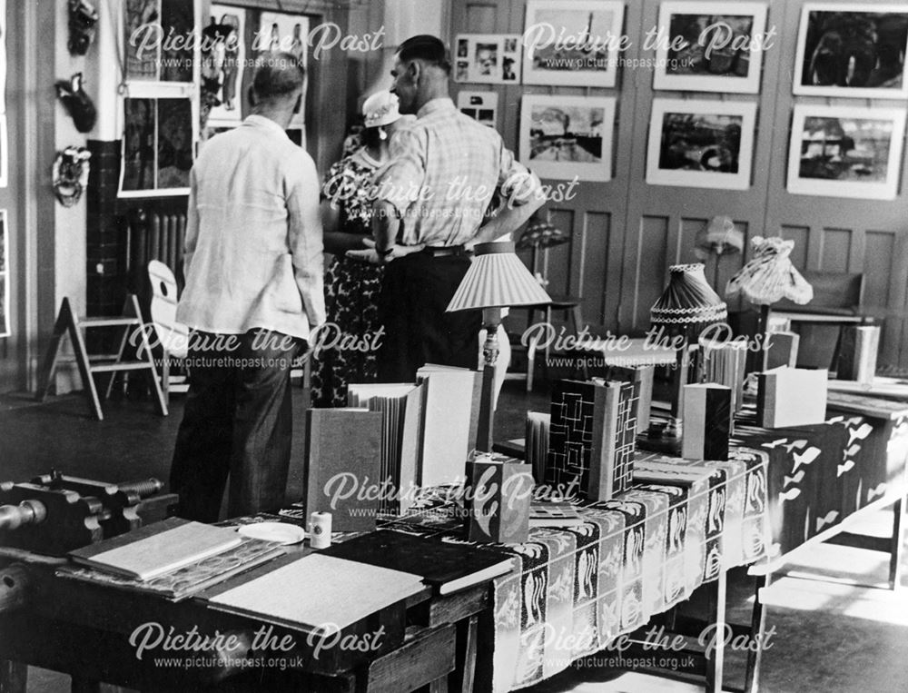 Open day art display, County Senior Boys School, Shirley Road, Ripley, c 1958