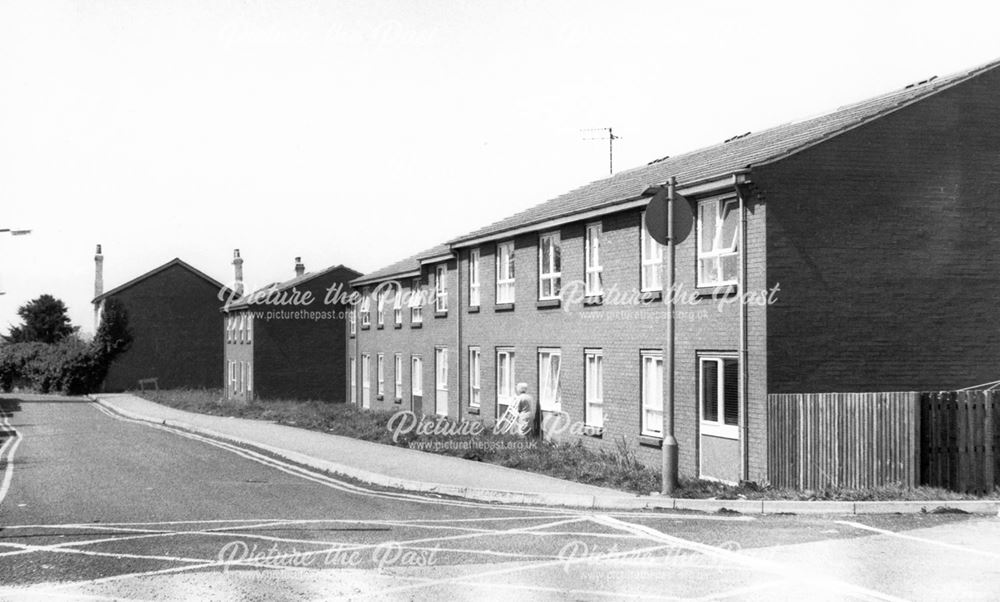 Old peoples' warden aided flats, Field Terrace, Ripley, c 1980s