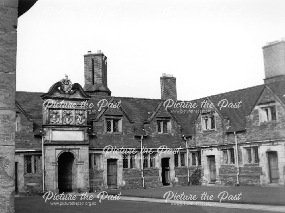 The Almshouses, Church Hill, Etwall, c 1950s