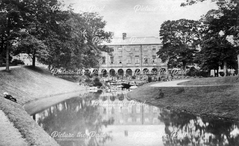 Looking along the River Wye towards the Square - Pavilion Gardens, Buxton